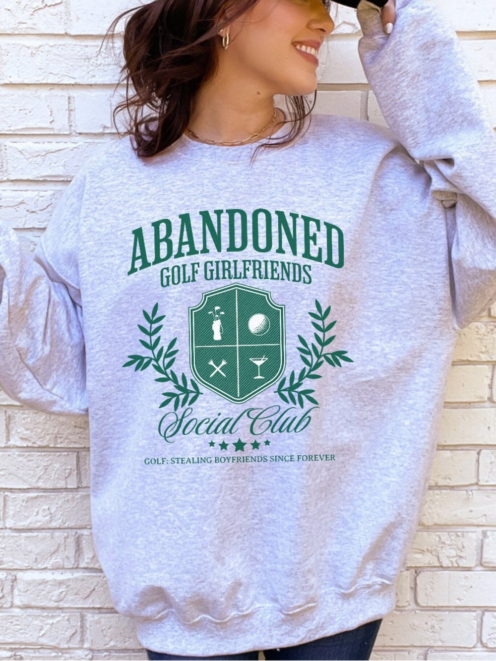 Gildan Abandoned Golf Girlfriends Crewneck Sweatshirt